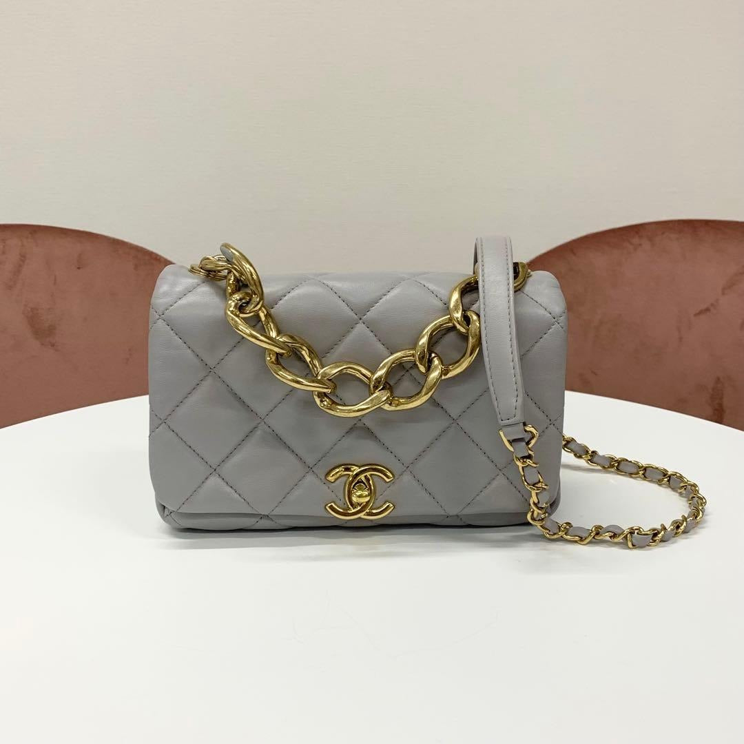 Chanel Chanel Mini Quilted Lambskin Turnlock Shoulder Bag