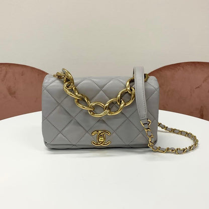 Chanel Chanel Mini Quilted Lambskin Turnlock Shoulder Bag