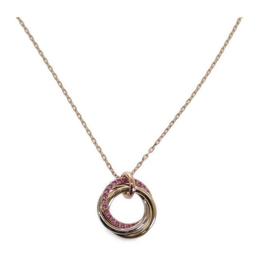 Cartier Trinity Necklace 18K Pink Gold Sapphire