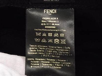 Fendi Zucca 100% Polyester Bucket Hat Hat Blue And Pink Av6596