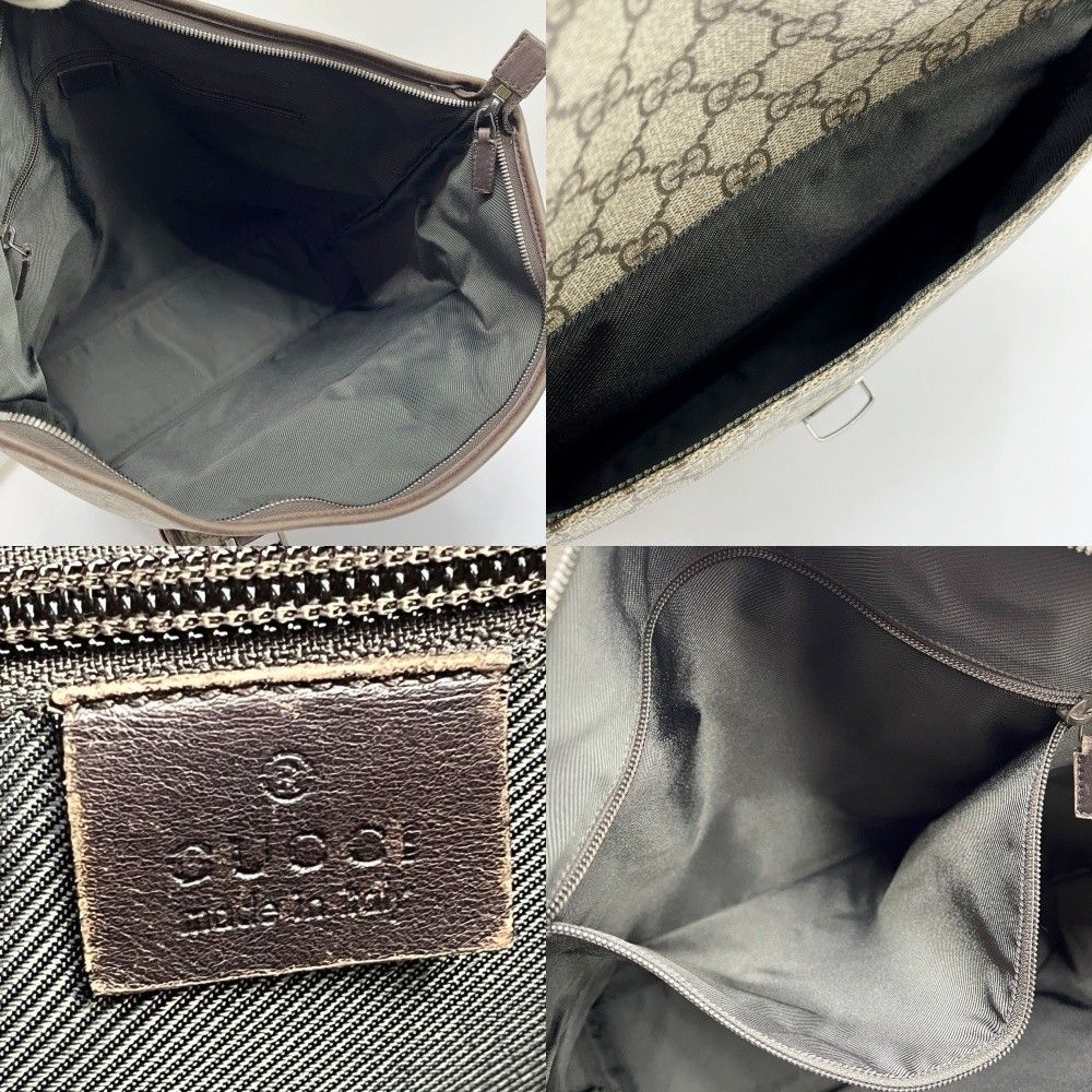 Gucci GG Supreme Tote Bag 108832 Brown