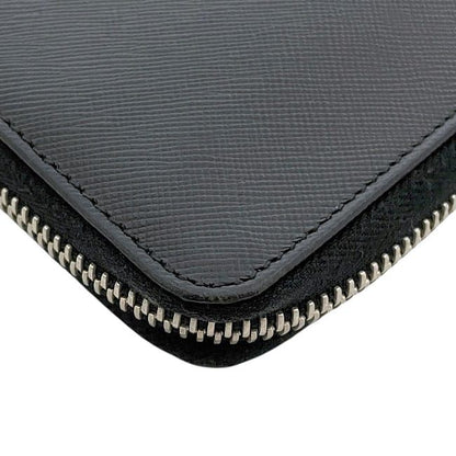 Prada Round Zipper Long Wallet Black NERO 2ml220 Excellent Condition