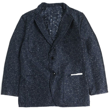 Hermes G19936 All-over Jacquard Weave Reversible Single Tailored Jacket In Navy