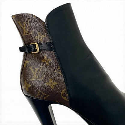Louis Vuitton Afterglow Line Monogram Boots Short Shoes Leather Black