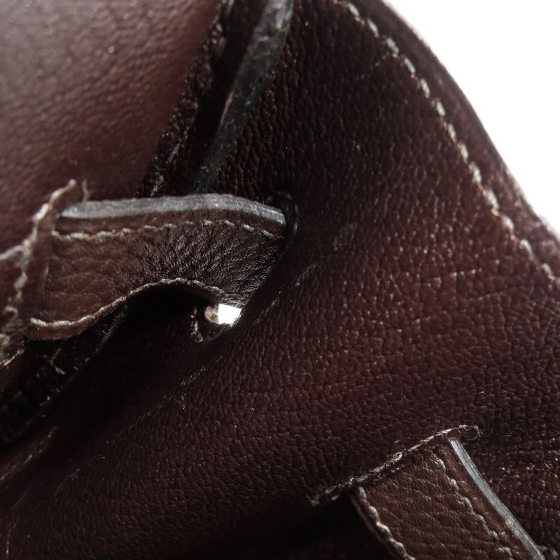 Hermes Birkin 35 Silver Hardware Handbag Taurillon Women