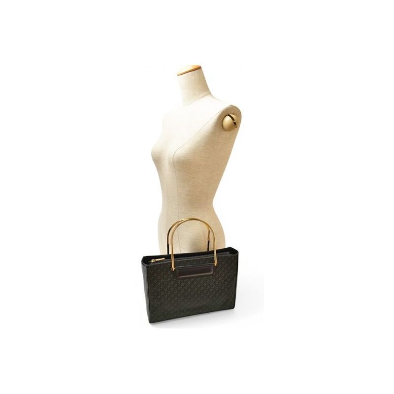 Loewe Handbag Vintage Bag Anagram Metal Handle Green Black — view 13