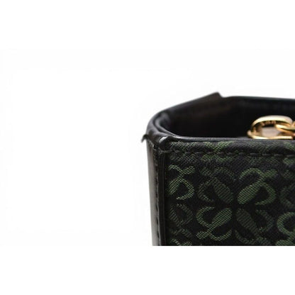 Loewe Handbag Vintage Bag Anagram Metal Handle Green Black — view 4