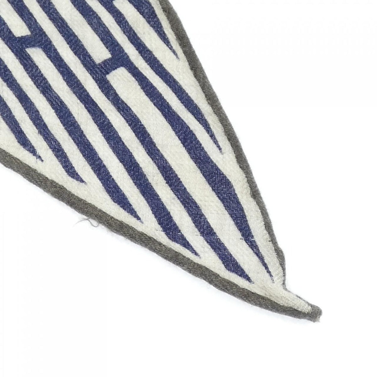 Hermes Shawl Silk Cashmere Beige Blue Brown — view 2