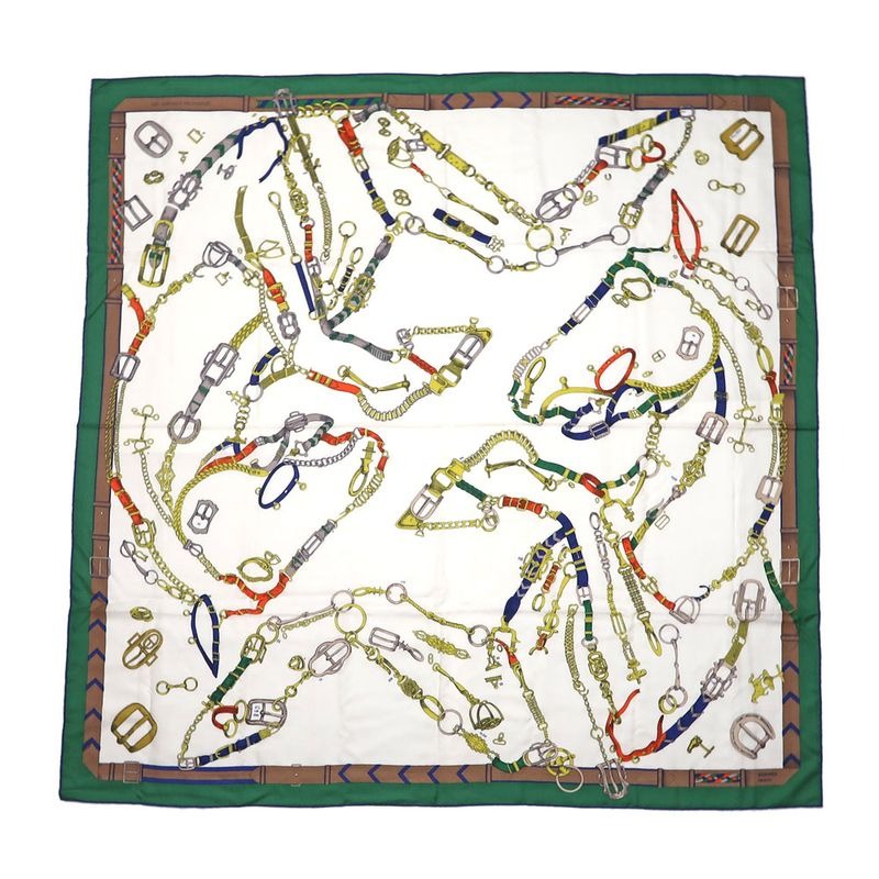Hermes Carre 140 Chevaux Dechaines Scarf Cashmere Silk