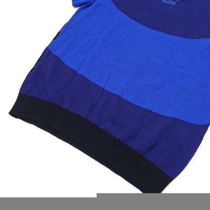 Hermes Short Sleeve Knit Morning Walk 34 Size Blue 2h2645d2 Cashmere