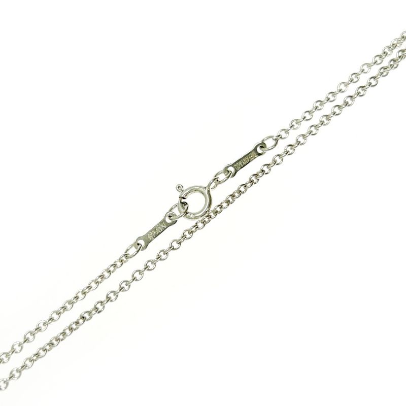 Tiffany & Co Silver Elsa Peretti Open Heart Necklace 10.0g 925 Engraved 397348