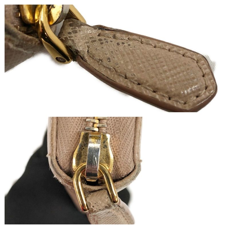 Prada Round Long Wallet Saffiano 1ml506 Pink