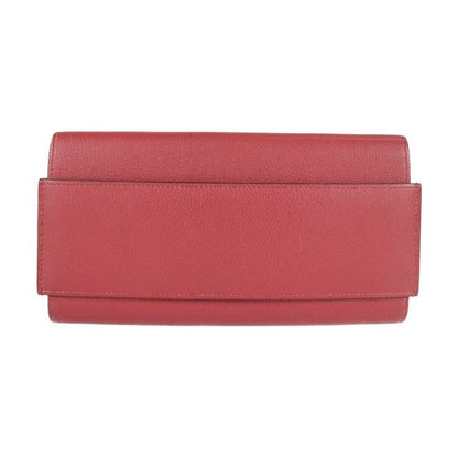 Hermes Passant Long Wallet Evercolor Rouge Grenadier Red Tone Bifold