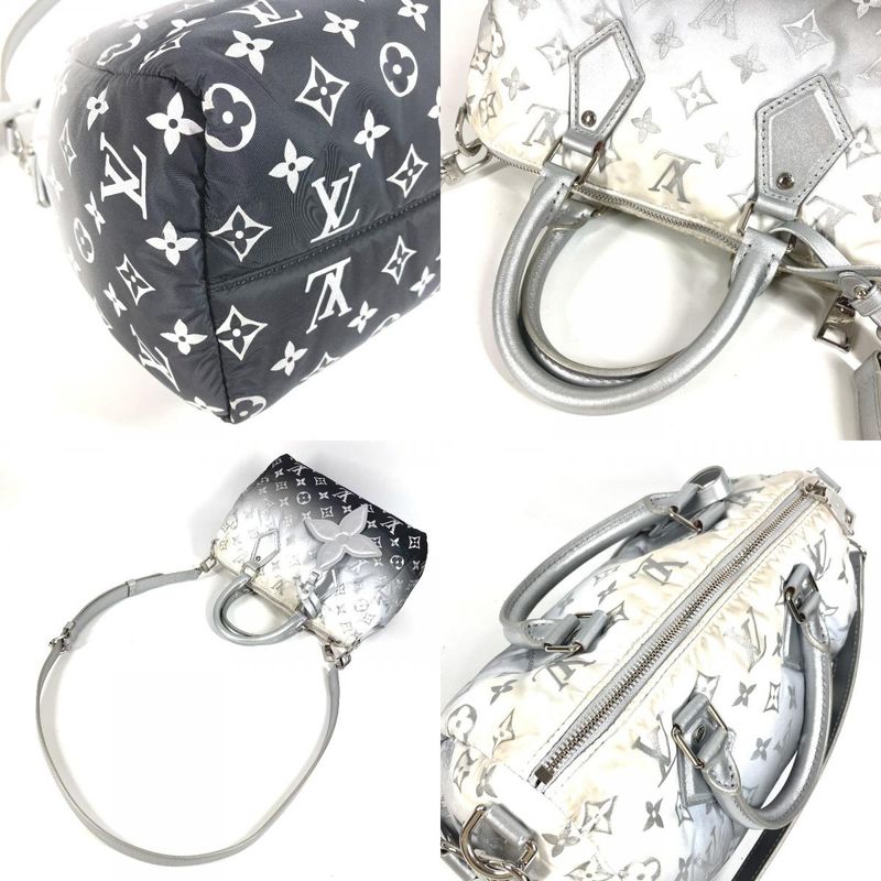 Louis Vuitton Handbag Speedy Bandoliere 25 M11848 Nylon/leather Frosted Silver