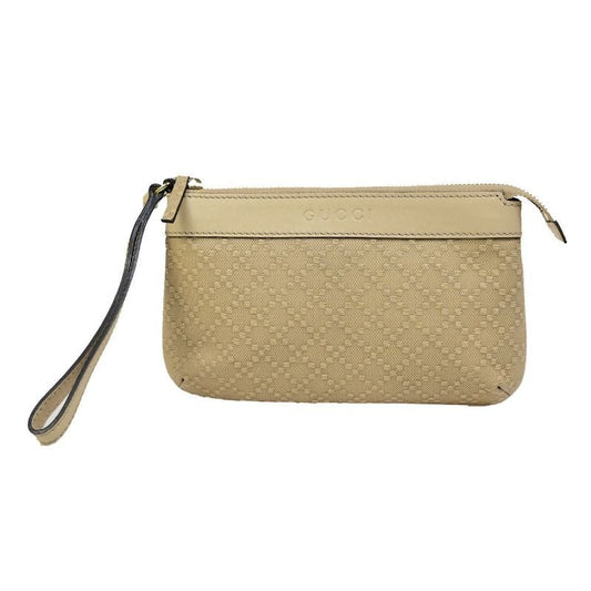 Gucci Pouch Diamante Beige Leather 67 Bs128