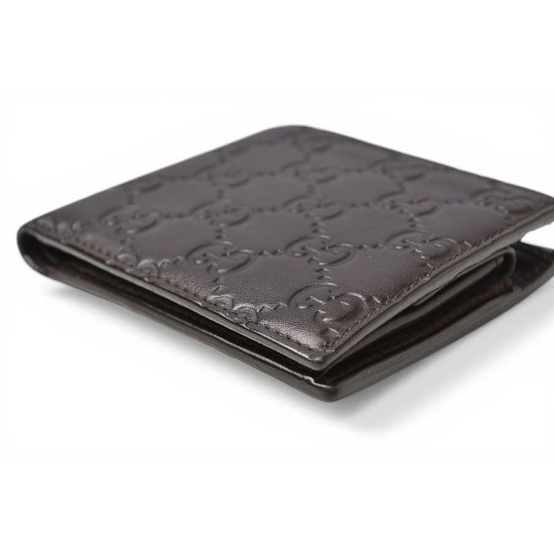 Gucci Wallet Billfold Fold Guccissima Dark Brown — view 2