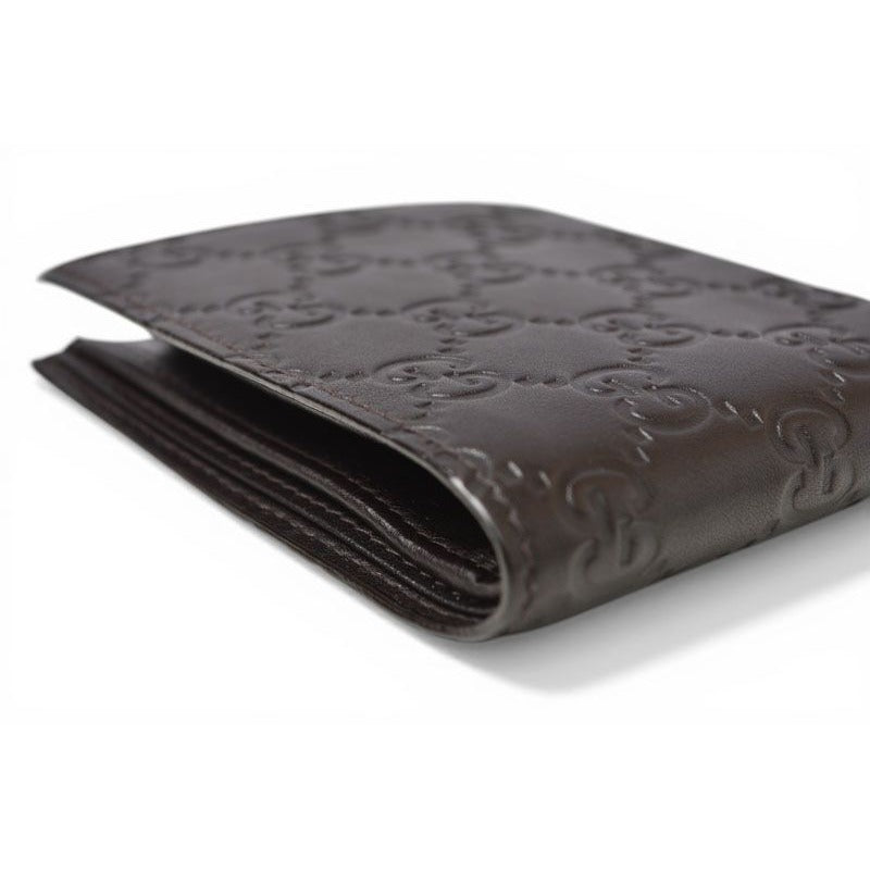 Gucci Wallet Billfold Fold Guccissima Dark Brown — view 3