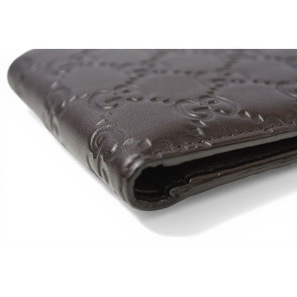 Gucci Wallet Billfold Fold Guccissima Dark Brown — view 4