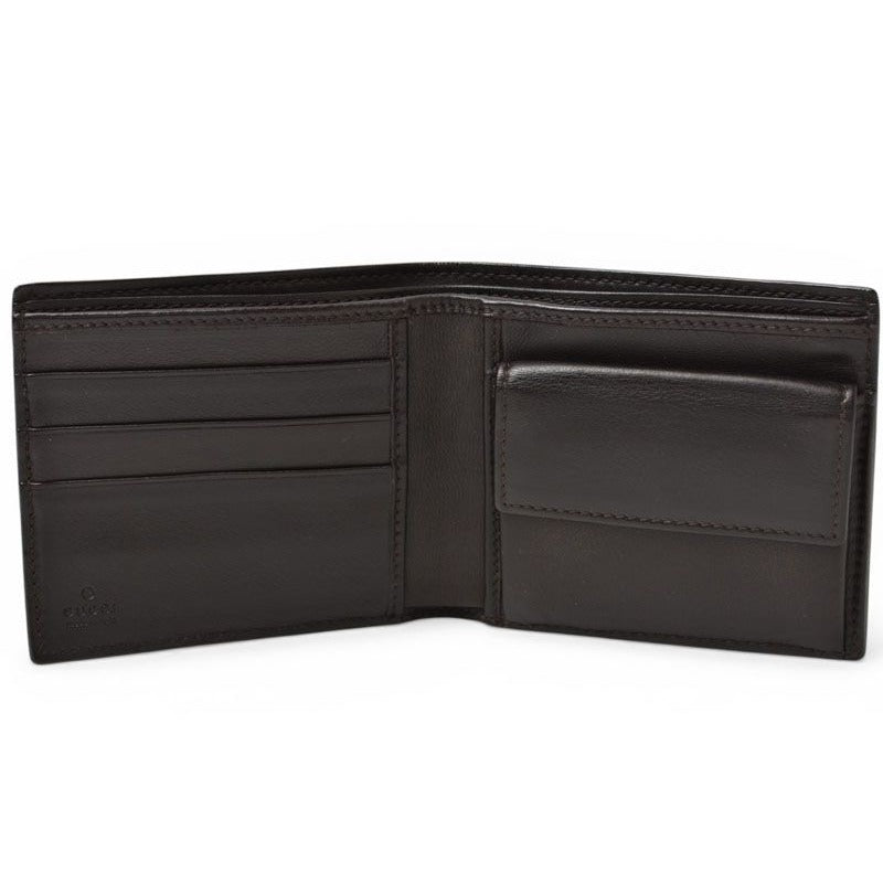 Gucci Wallet Billfold Fold Guccissima Dark Brown — view 5