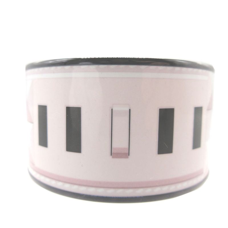 Hermes Emaile Bangle TGM Q Engraved (2013) Metal Pink Black Bracelet 0014 Hermes