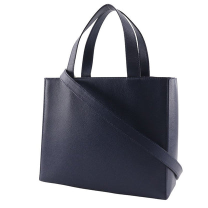 Celine 2WAY Shoulder Vintage Mc1739 Calf Navy Blue Ladies Handbag