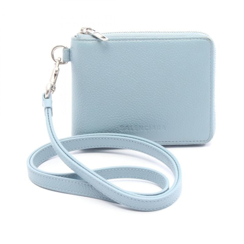 Balenciaga Round Wallet Essential Small Leather Zipper