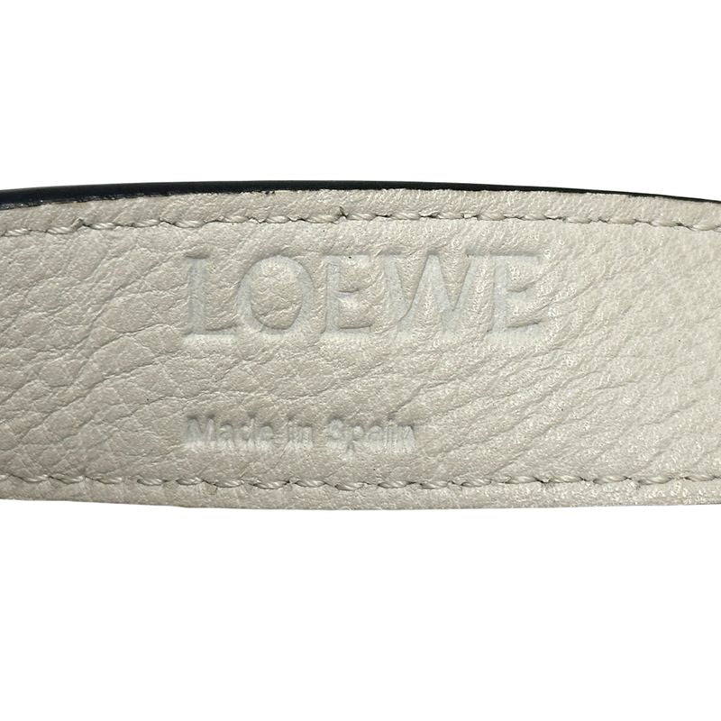 Loewe Bag Women's Brand Anagram Tote Leather Palm Leaf Basket Bag Small White