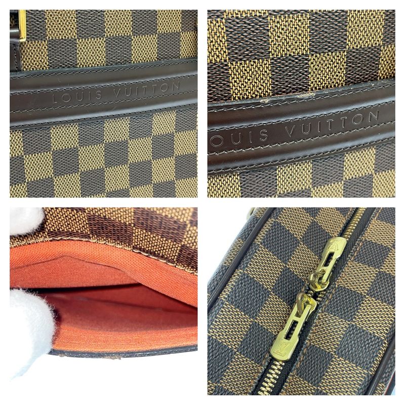 Louis Vuitton N41455 Damier Canvas Nolita Handbag Brown 353906 Handbag