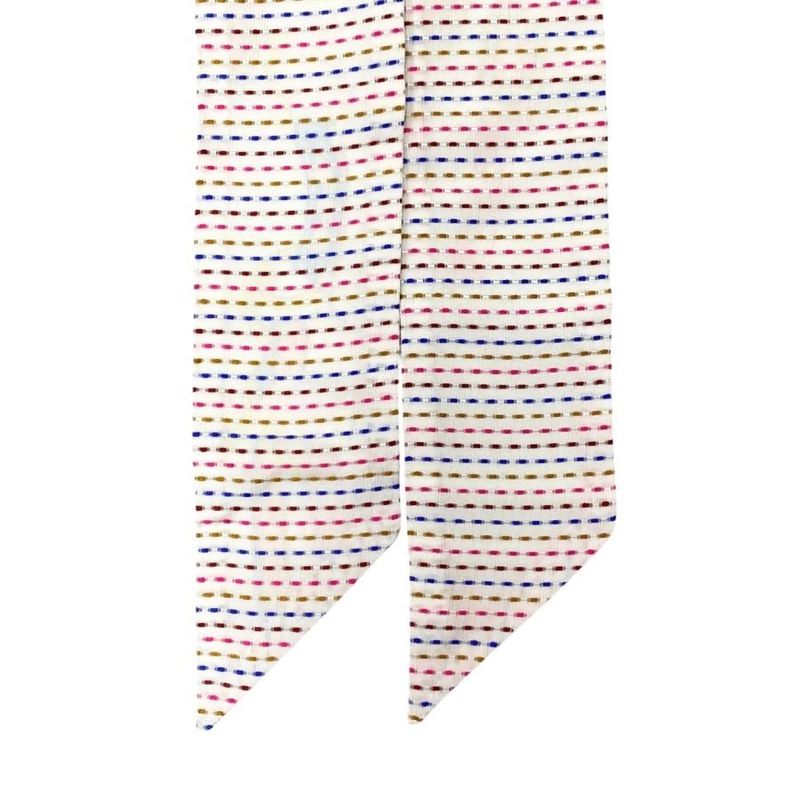 Hermes Silk Scarf Twillie Twins Brides de Gala H563940s 01 Blanc Rose Blue