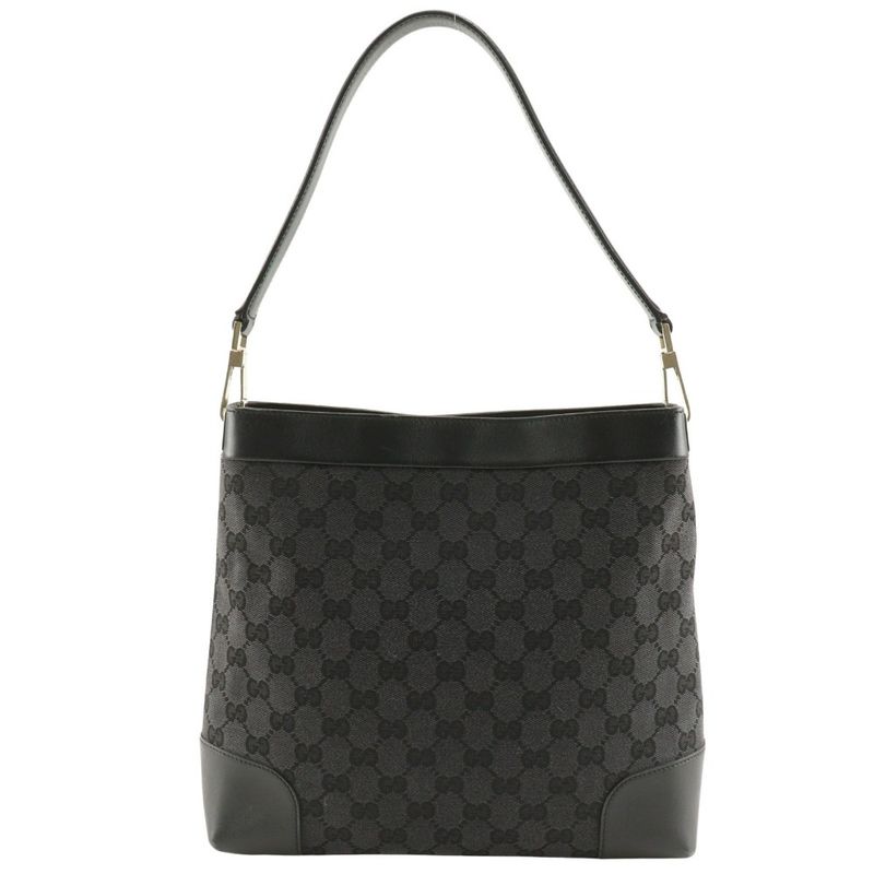 Gucci One Shoulder 001.4231 GG Canvas Black Ladies Shoulder Bag