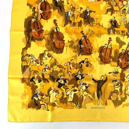 Hermes Carre 90 Concerto Scarf Yellow Tone