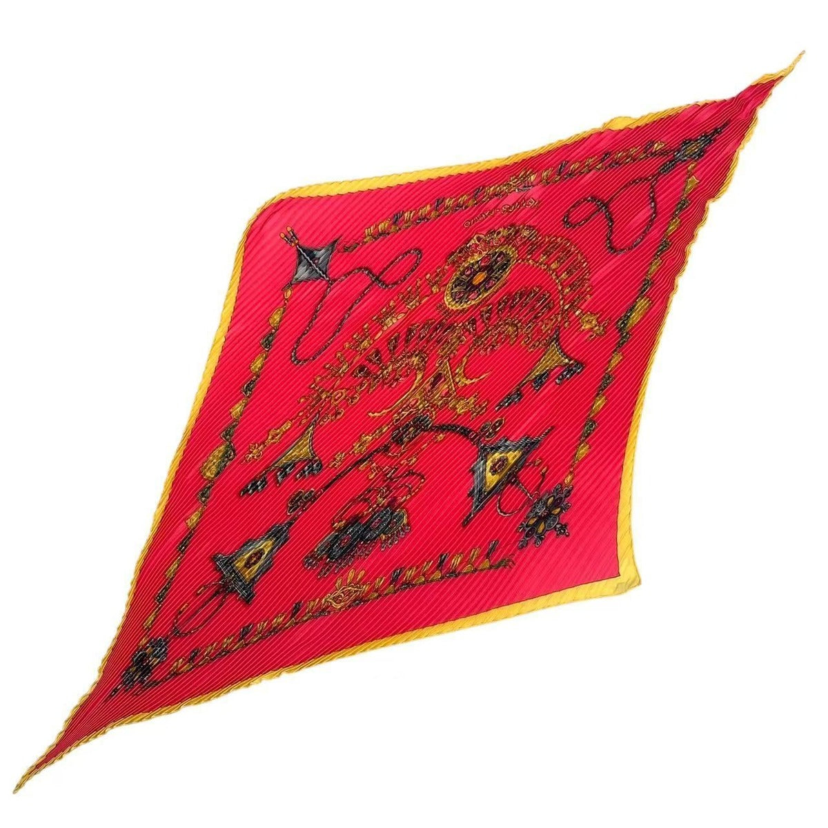 Hermes Silk Scarf Pleated Desert Pink