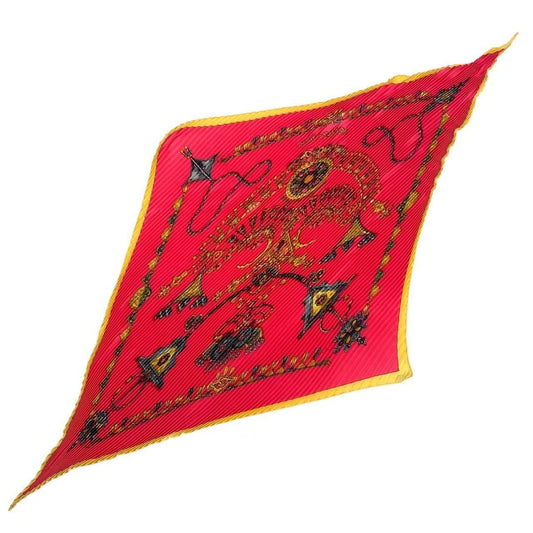 Hermes Silk Scarf Pleated Desert Pink