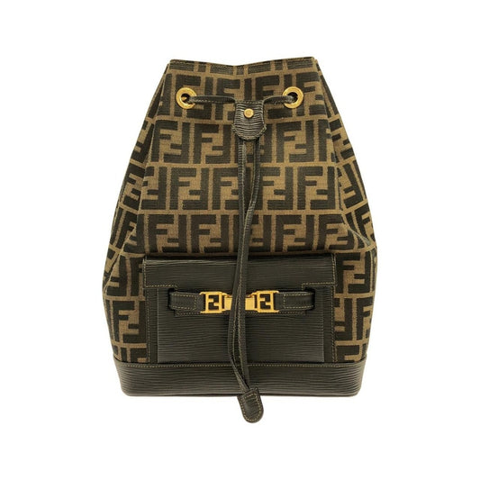 Fendi Vintage Backpack Leather Canvas