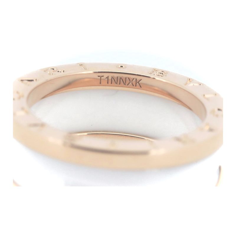 Bulgari Bee Zero One Ceramic Size 10 White 18K Pink Gold (18k Pink Gold)