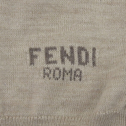 Fendi Wool Silk Collar Mink Fur Knit Dress Beige 40 — view 4