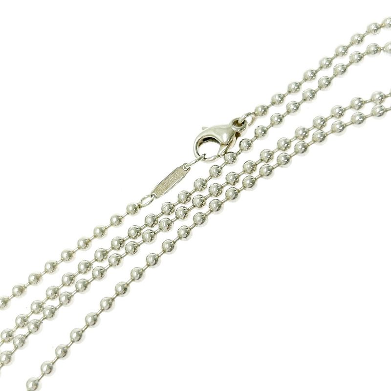 Tiffany & Co Silver Atlas Bar Ball Chain Necklace 15.2g 925 Engraved 434300