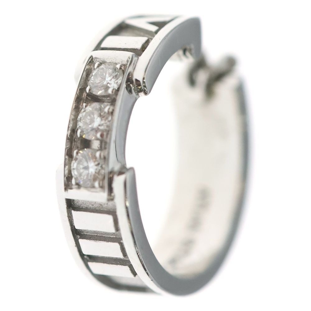 Tiffany & Co Atlas Diamond Hoop Earrings 18k White Gold