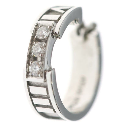 Tiffany & Co Atlas Diamond Hoop Earrings 18k White Gold