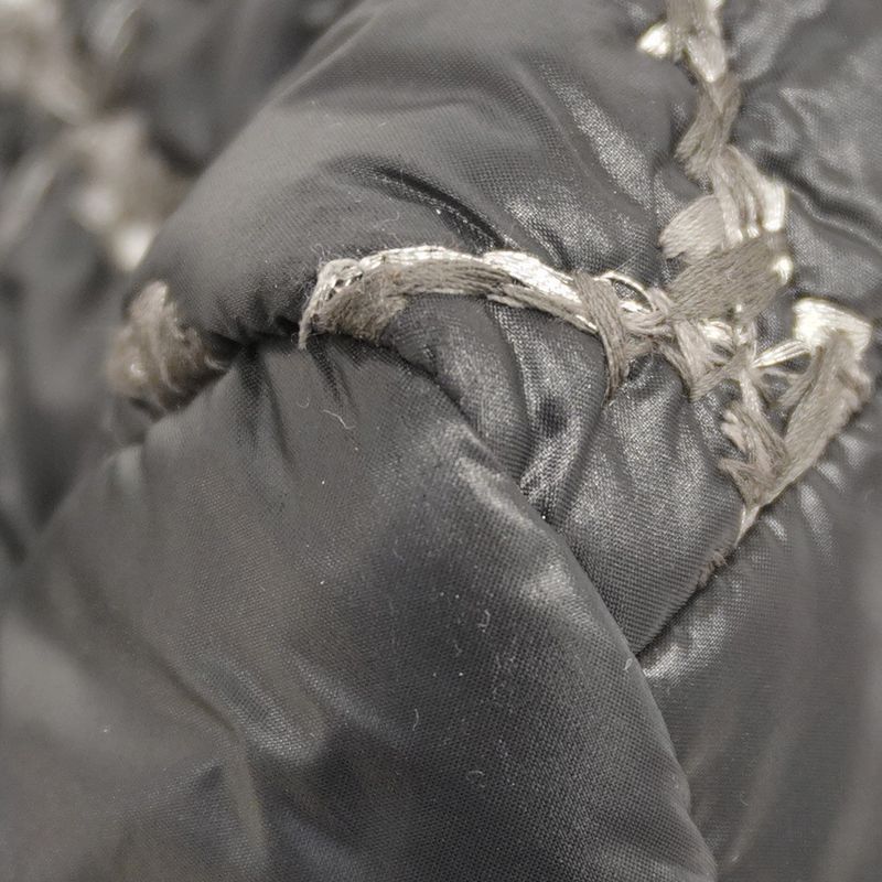 Chanel Shoulder Bag Paris Visance Nylon Black Silver Hardware Women