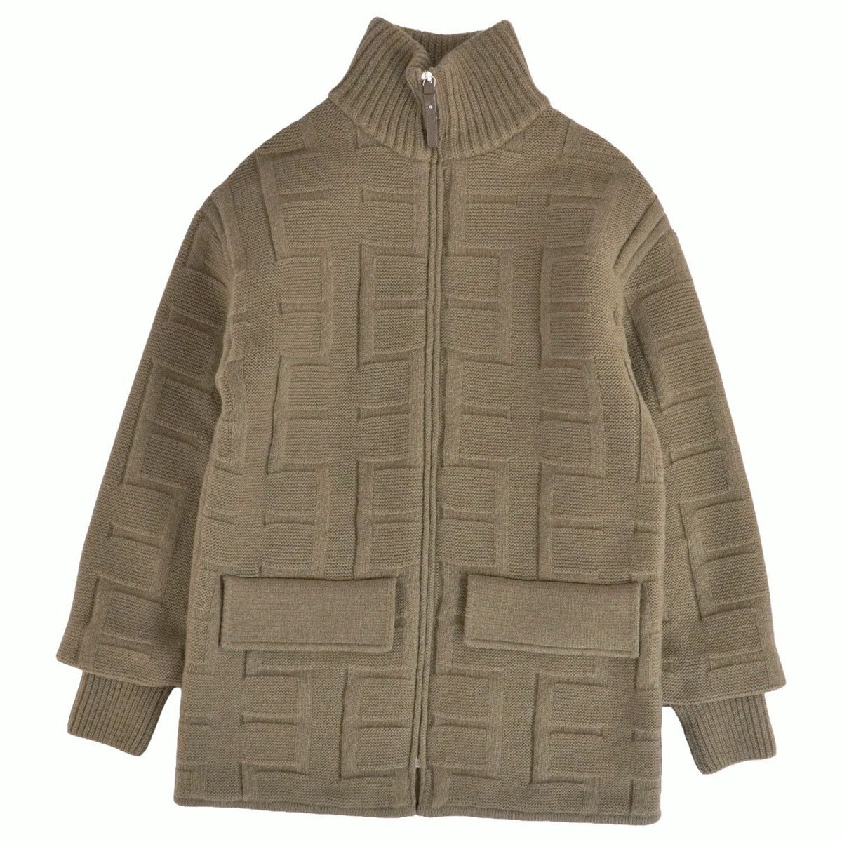 Hermes Knit Coat Jacket with Padding
