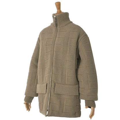 Hermes Knit Coat Jacket with Padding — view 5
