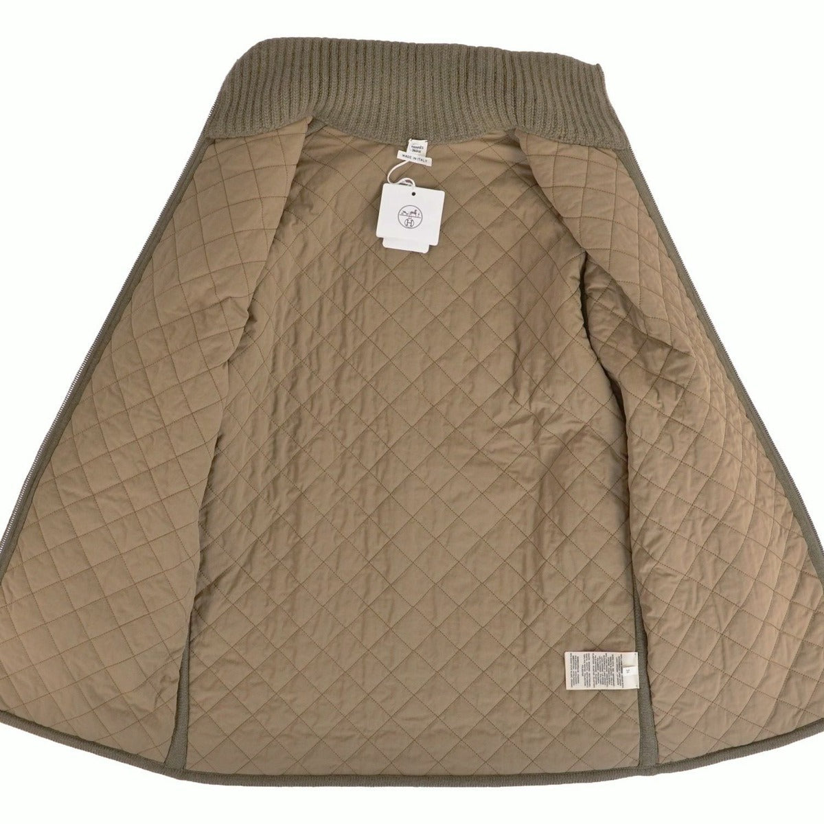 Hermes Knit Coat Jacket with Padding — view 7