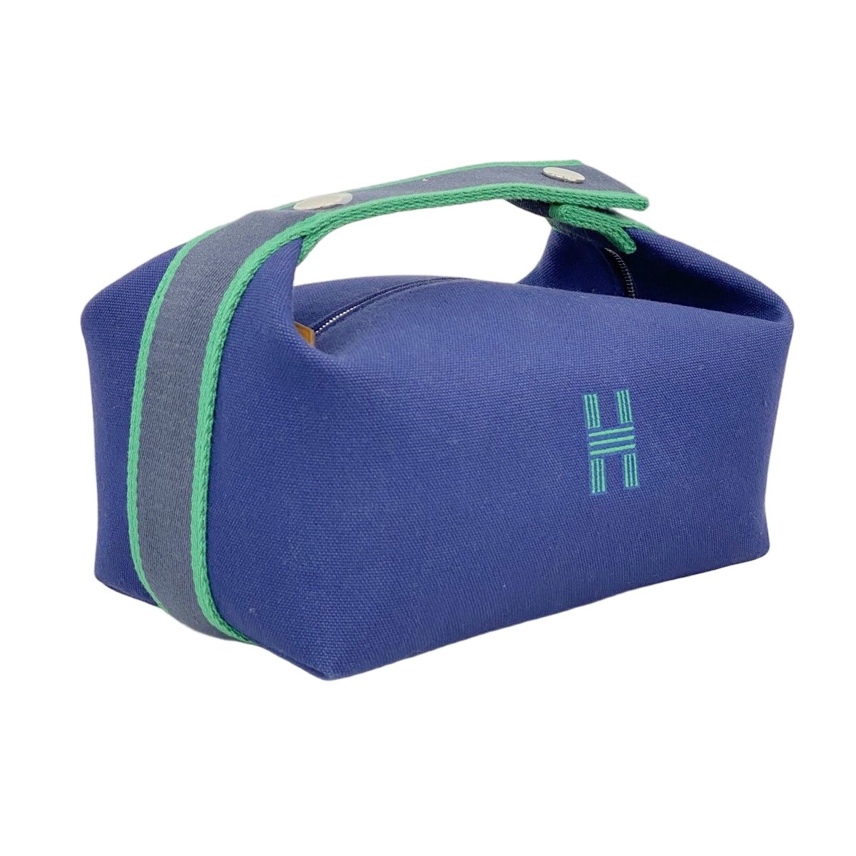 Hermes Handbag Brid-a-brac PM Canvas Marine Silver — view 2