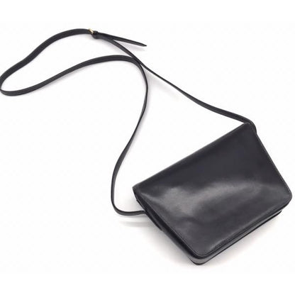 Gucci Leather Logo Shoulder Bag Black