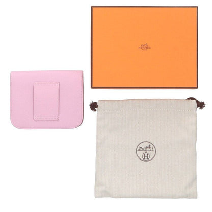 Hermes Constance Slim B Engraved Svhardware Epson Mauve Silvestre Wallet Women