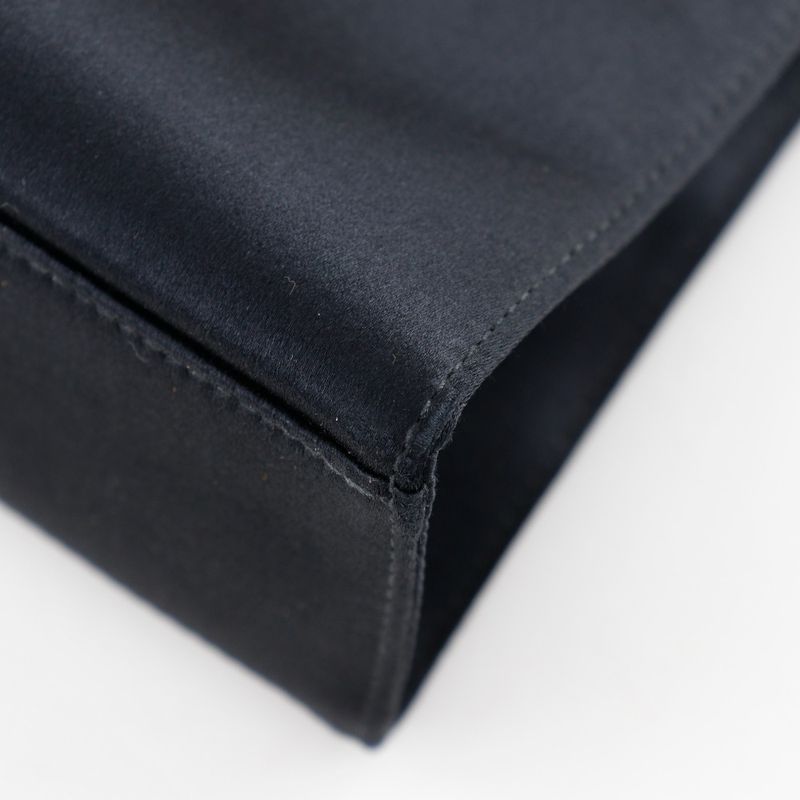 Chanel Party Bag Vintage Satin Black Ladies Handbag