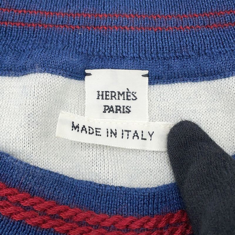 Hermes Short Sleeve Knit Kanoe Cashmere Silk 34 Top
