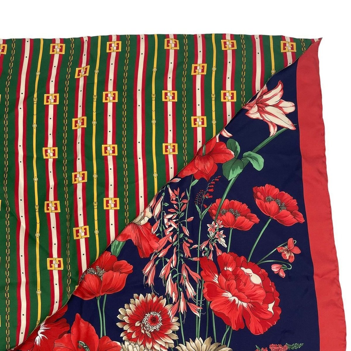 Gucci Silk Flora Scarf Floral Pattern Red — view 5