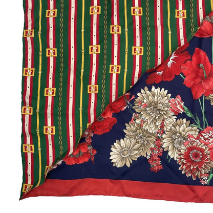 Gucci Silk Flora Scarf Floral Pattern Red — view 6